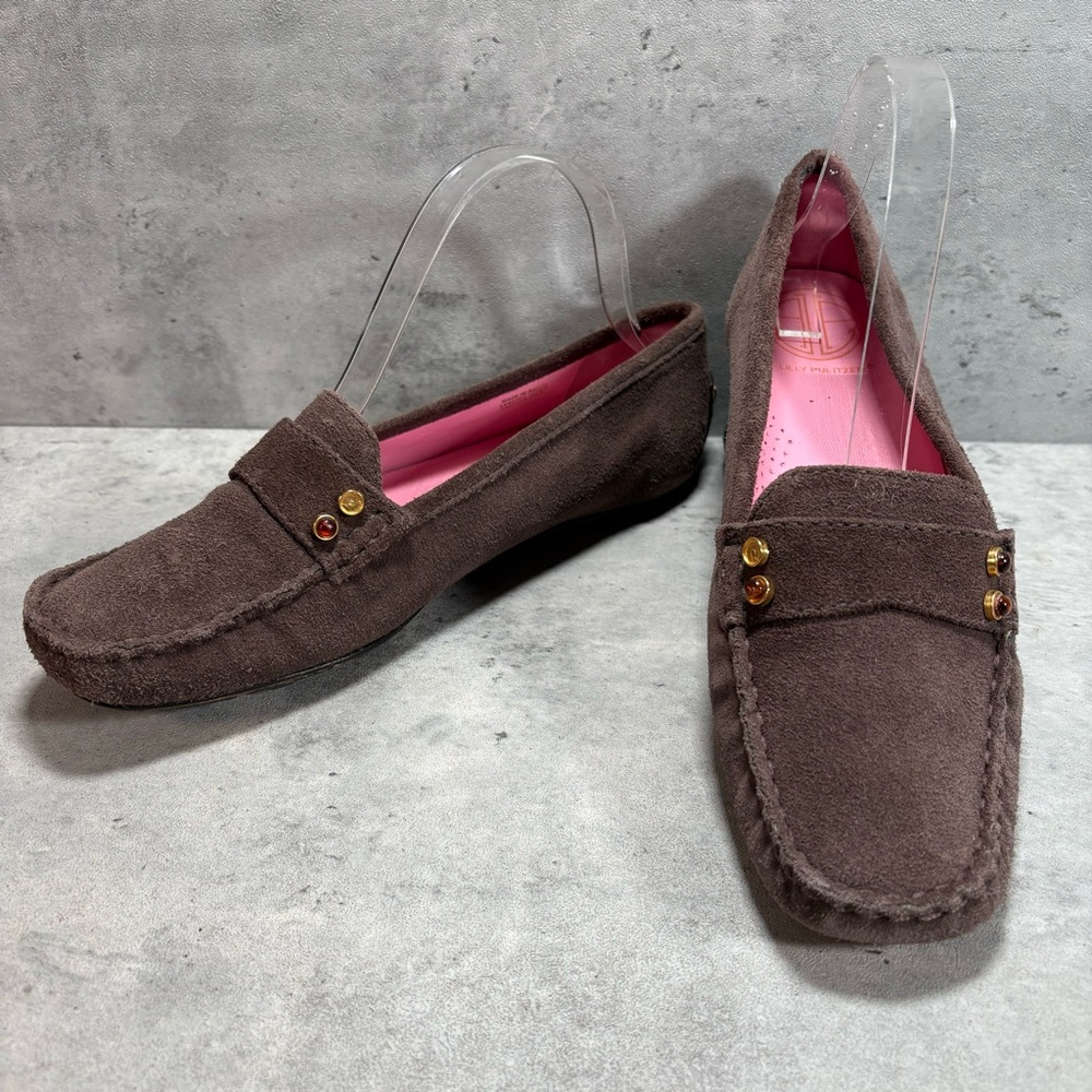 Lilly Pulitzer Brown Suede Loafers